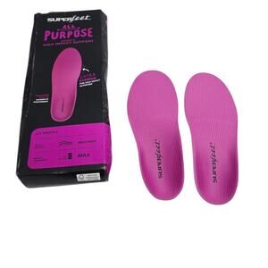 Superfeet Berry  All Purpose Women's High Impact Support insoles  Size B 4.5-6